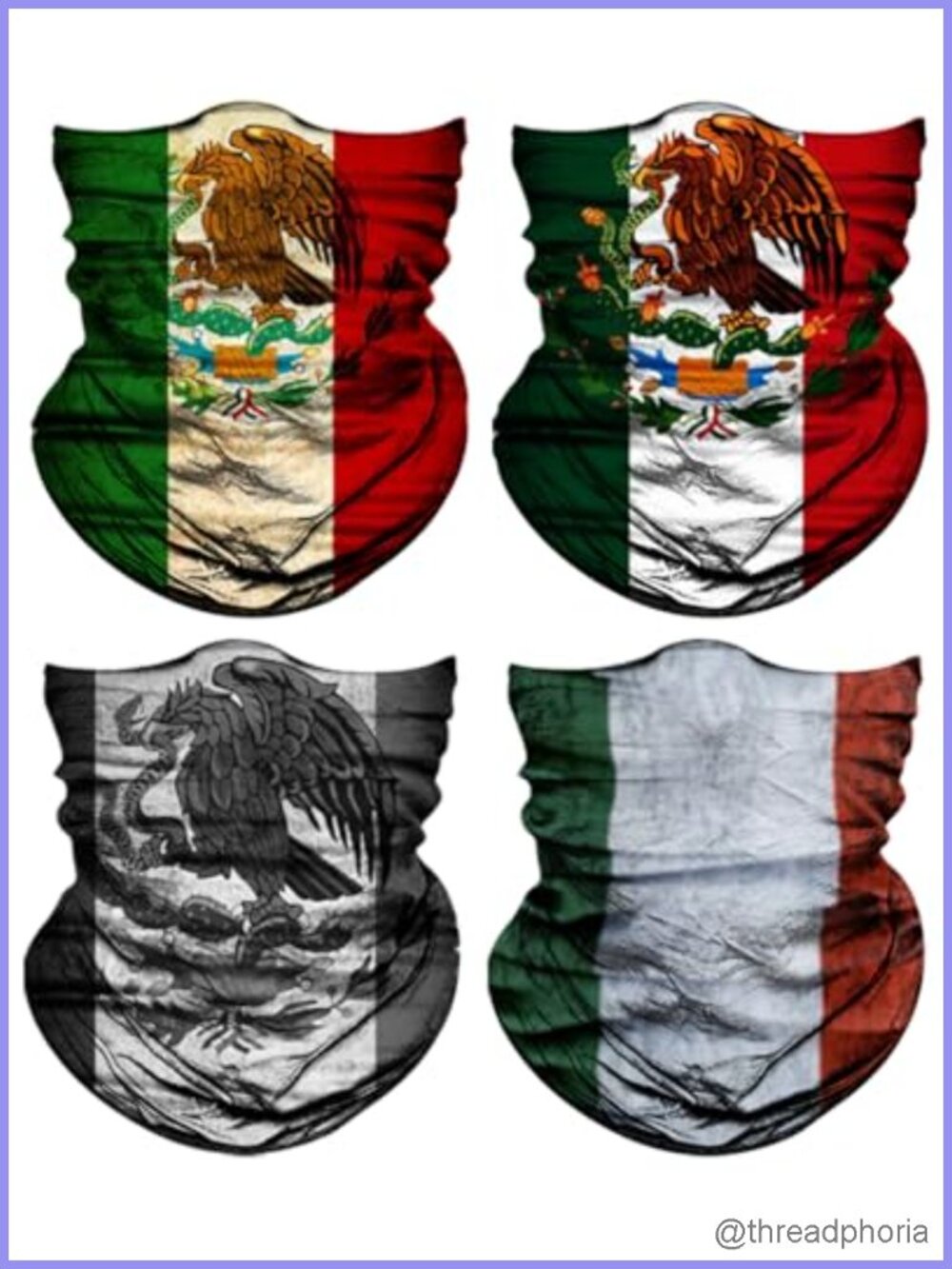4 Pack Neck Gaiter Face Mask Head Wrap Balaclava Headband Bandana Scarf Unisex
